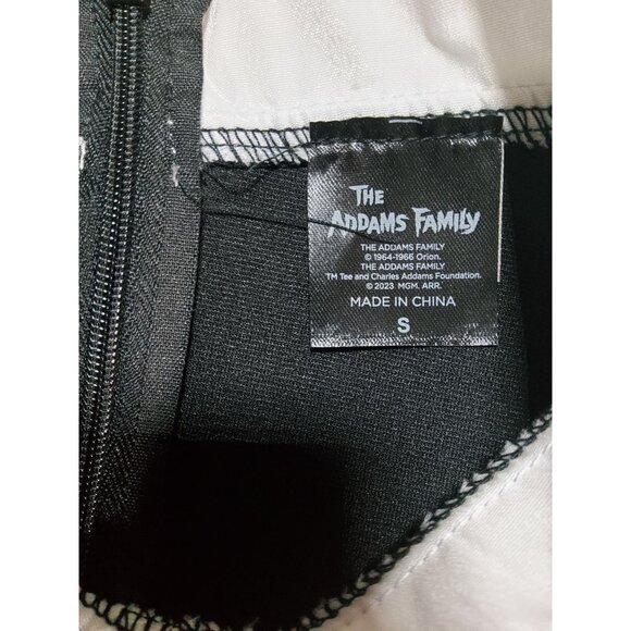 Women's The Addams Family Wednesday Addams Costume Dress With Tights Sz S Black - Picture 4 of 6